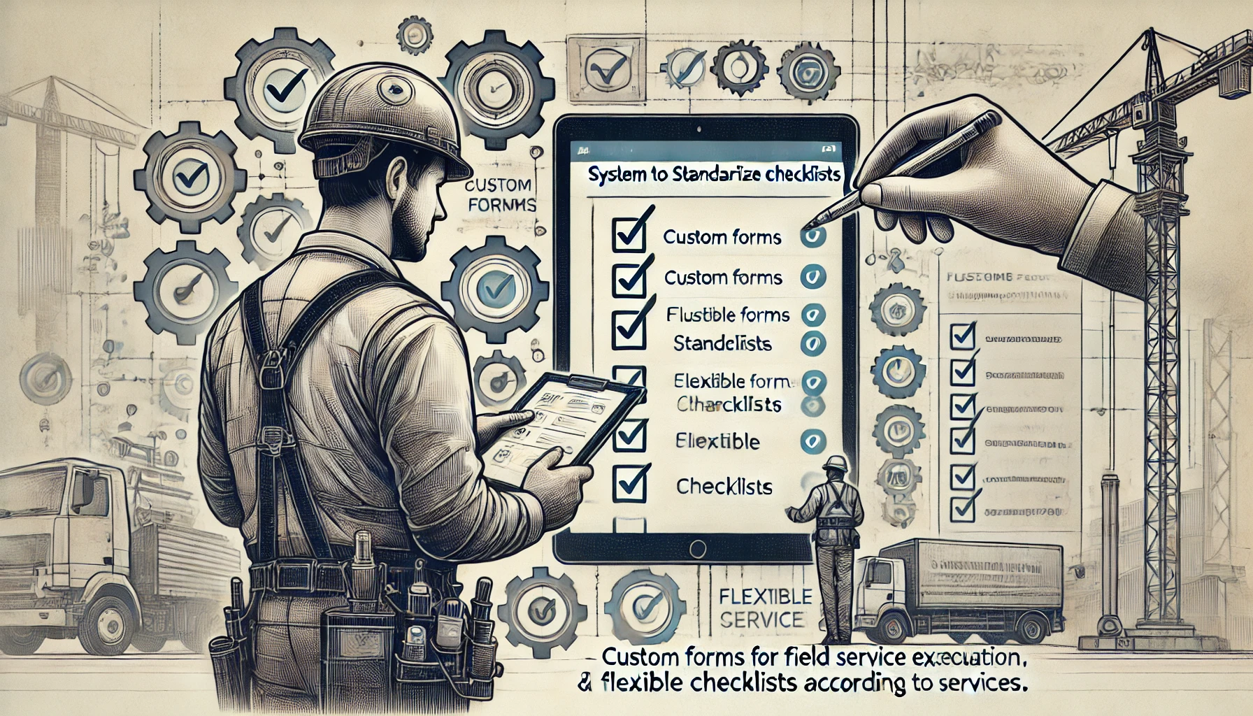 ilustração sobre as vantagens sistema de checklists